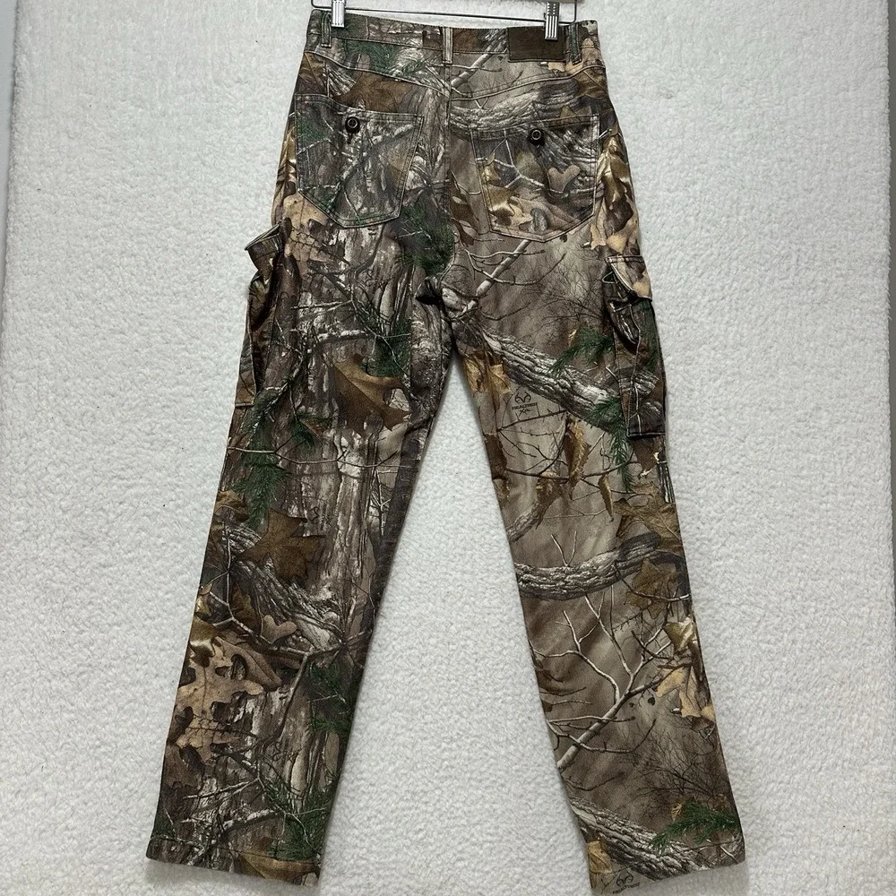 Cabelas Real Tree Men's REG Camo Hunting Cargo Outdoor Pants Size 30‎
